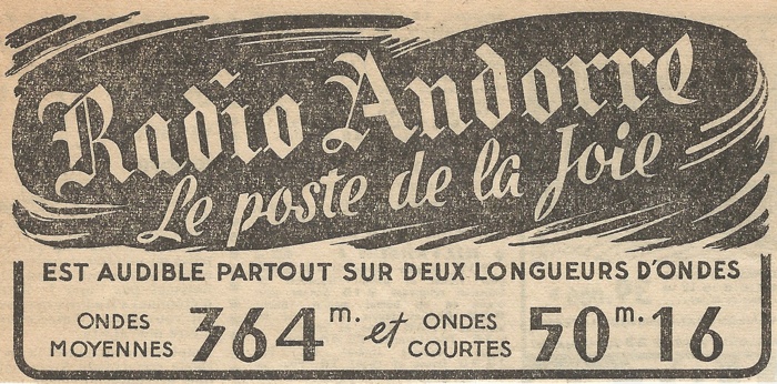 Pub Radio-Andorre 1952